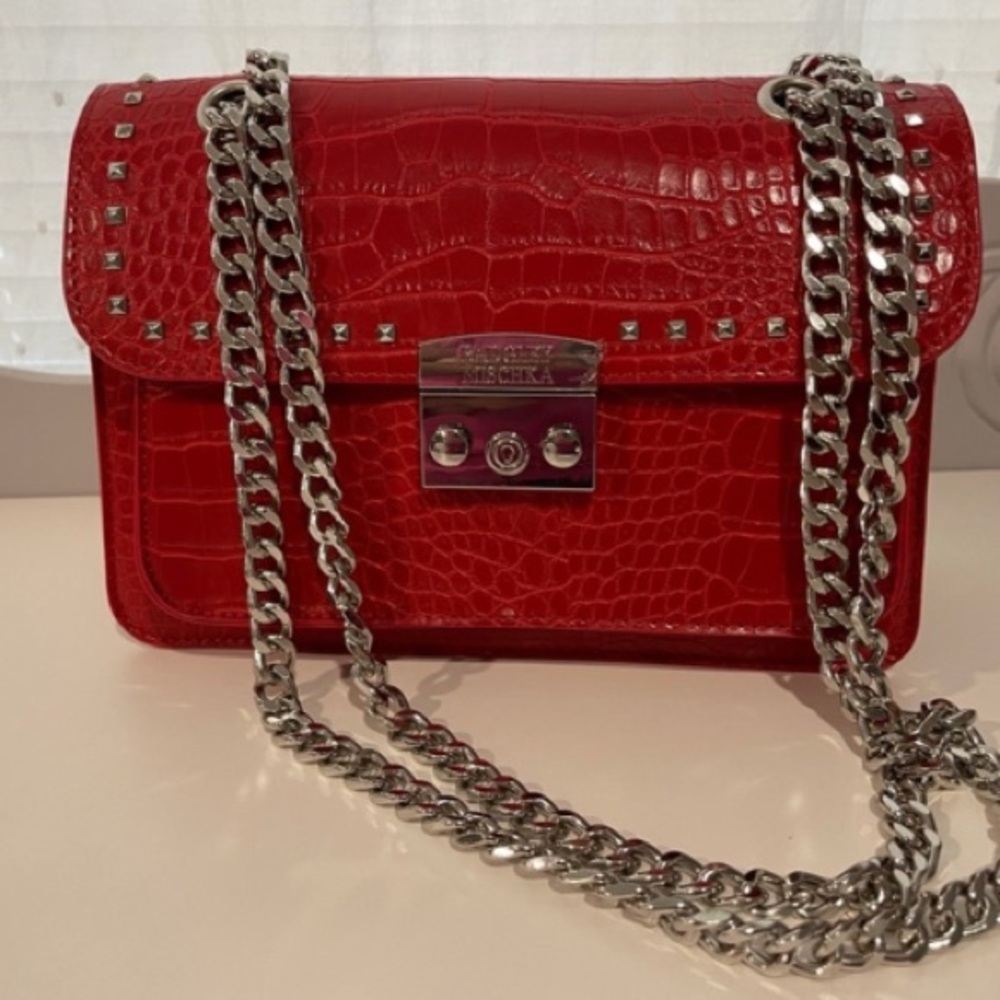Badgley Mischka croco  crossbody / shoulder bag